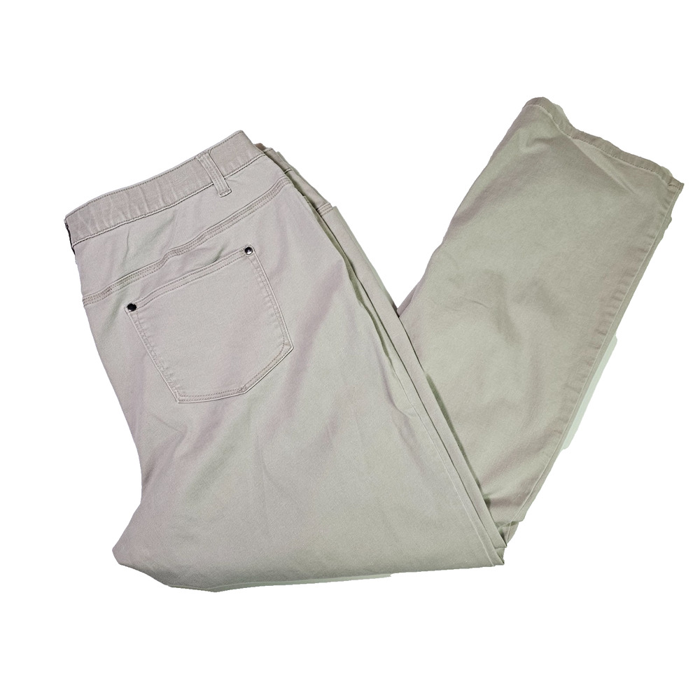 CJ Banks Women's Denim Jeans Size 20W Tan Boot Cut High Rise Plus